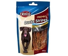 Trixie PREMIO Ducky Stripes šunų skanėstai antienos juostelės 100g