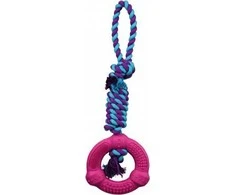 Trixie Žiedas su virve 'Denta Fun', 12 cm / 41 cm