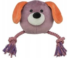 Trixie Pies su linką, žaislas, šuniui, pliušinis/lina, 27 cm, su dźwiękiem