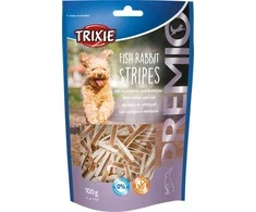 TRIXIE PREMIO Žuvų ir triušių juostelės, 100 g (6 pak.)