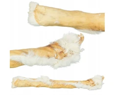 Šunų skanėstas - Trixie triušio odos ritinėlis su kailiu, 45–50 cm, 85 g