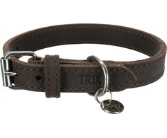 TRIXIE Rustic rieb. odos antkaklis, XS-S 27-34 cm/18 mm, tams. rudas