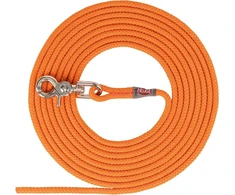 Trixie sekimo pavadėlis šunims, su spynele, apvalus, S–M: 20 m/per 6 mm, oranžinis