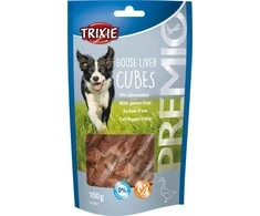 TRIXIE PREMIO skanėstai šunims, žąsies kepenų kubeliai, 100 g