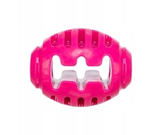 Trixie Soft &amp; Strong kamuoliukas rugby, žaislas, šuniui, rožinė, TPR, 8,5 cm