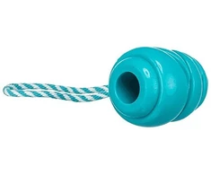 Trixie Super Strong kamuoliukas skacząca su virvute, žaislas, šuniui, jasnoniebieska, TPR, 36,5 cm / 7,9 cm