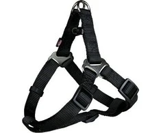 TRIXIE Premium One Touch petnešos, S 40-50cm/15mm, juodos