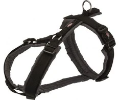 Trixie Premium trackking supenders, M: 53-64 cm / 20 mm, juoda / grafiti