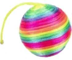 Trixie Trixie Kačių kamuoliukas Vaivorykštės barškutis Katžolė 4cm