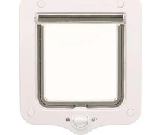 Dvikryptės durelės katėms Trixie TX-44201, 20 x 22 cm, baltos