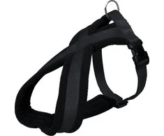 TRIXIE Premium touring petnešos, L 60-100cm/25mm, juodos