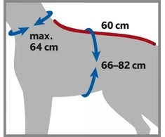 TRIXIE Maudymosi chalatas šunims,medvilnė, L: 60 cm, pilkas