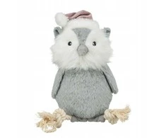 Trixie Xmas Sowa su linką, žaislas, šuniui, pluszowa/linka, 31 cm