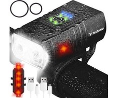 Trizand 4T6 USB dviračio žibintas + galinis žibintas