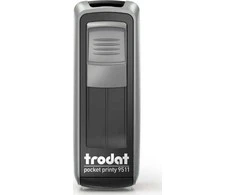 Trodat STAMP TRODAT 9511 POCKED PRINT Sidabrinis - PAGALVĖ JUODA 38X14MM