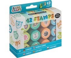 Grafix Antspaudai vaikams, 12 vnt. ANIMALS savaiminio rašalo Moxy antspaudų rinkinys