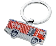 Troika Raktų pakabukas Firefighter, emaliuotas metalas, raudonai sidabrinis (TRKR26-12/CH)