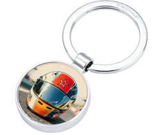 Troika Raktų pakabukas Racing, chromuotas, mišrių spalvų (TRKYR99-A193)