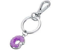 Troika Raktų pakabukas Tiny Donut, metalas, violetinė (TRKR26-53/CH)