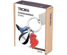 Troika Raktų pakabukas Boxen, 3 pakabukai, emaliuotas metalas, mišrių spalvų (TRKR23-12/CH)