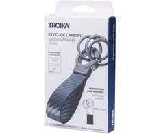 Troika Raktų pakabukas Key-Click Carbon, juodas (TRKR8-02/CB)