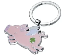 Troika Raktų pakabukas Lucky Pig, emaliuotas metalas, rožinis (TRKR26-04/CH)