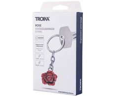 Troika Raktų pakabukas Rose, emaliuotas metalas, raudonai sidabrinis (TRKR25-11/MA)