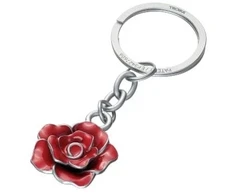 Troika Raktų pakabukas Rose, emaliuotas metalas, raudonai sidabrinis (TRKR25-11/MA)