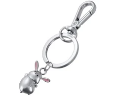Troika Raktų pakabukas Tiny Rabbit, metalas, sidabrinis (TRKR26-52/CH)