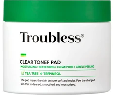 TROUBLESS_Clear Toneris Pad skaidrios tonerio pagalvėlės, 60 vnt.