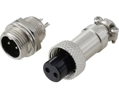 Tru Components circular pin connector socket 2-pole GX12 2 pcs (TC-13895576)