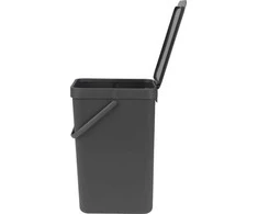 Brabantia „Sort &amp; Go“ šiukšliadėžė, 16 l, tamsiai pilka