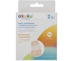 Akuku daugkartinės tinklinės kelnaitės po gimdymo, dydis - XXL, 2 vnt. А0236