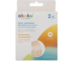 Akuku daugkartinės tinklinės kelnaitės po gimdymo, dydis - M, 2 vnt. А0233