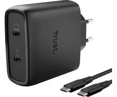 Trust Maxo GaN 65W 2xUSB-C juoda