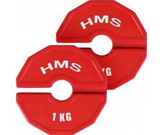 HMS TSN100 lėkštė treniruočių su svoriais ir fitneso įrangai, tipas antdėklas 2 x 1kg HMS