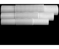 TTPLAST Balta lanksti gofruota jungtis PP ZCLF 16mm TT Plast 10165