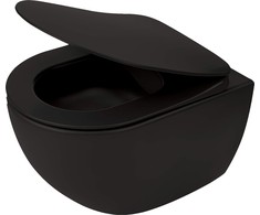 Klozetas Deante Peonia Rimless su lėtai nusileidžiančiu Slim dangčiu, Nero