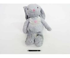 Tulilo Maskotka Pliušinis zuikutis, rožinis, 32 cm, pilkas