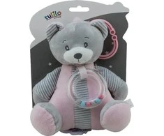 Tulilo 91092 MUZIKINĖ DĖŽUTĖ MEŠKIUKAS ROŽINIS 18 CM