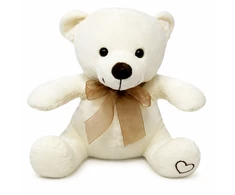 Tulilo Pliušinis žaislas - kreminės spalvos meškiukas "Emil", 20 cm