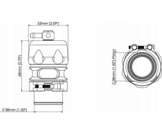 TURBOSMART Blow Off Turbosmart Vee Port Pro 38mm