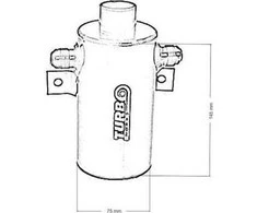 TurboWorks Alyvos surinkimo bakas 0,75L TurboWorks Juodas