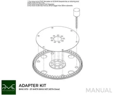 TurboWorks BMW V12 M70 konversijos rinkinys / adapteris - BMW ZF 8HP70 N57 N57N dyzelinis