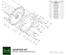 TurboWorks BMW V8 M60 konversijos rinkinys / adapteris - BMW ZF 8HP70 N57 N57N dyzelinis