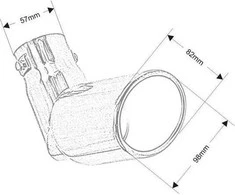 TurboWorks Duslintuvo pabaiga 98x82mm įvestis 57mm VW passat