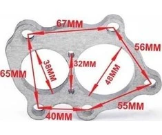 TurboWorks FlangeA Lietas vamzdis T25 T210 GT30 GT32