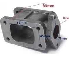 TurboWorks Lankstus turbokompresoriaus redukcija T3 -T3 deskegatas 38mm