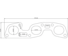 TurboWorks Nissan RB26 išmetimo kolektorius Flanche