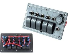 TurboWorks ALU jungiklis, ON-OFFx5, 1xGZ, BA 3x5A 2x10A 1x15A IP68
